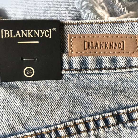 NWT Blank NYC Acid Trip Distressed Mom Jean Shorts - Picture 6 of 6